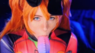 Redhead Asuka Langley gets her wet pussy cum filled
