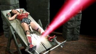 Curvy Catwoman brings Wonder Woman to hard forced orgasm